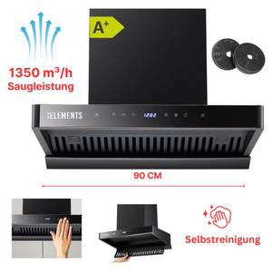 KB Elements Wandhaube ELK152H90 Serie ELK152H90 ELK152H90, 1350 m³/h Saugleistung, Automatische Wärme-Reinigung 