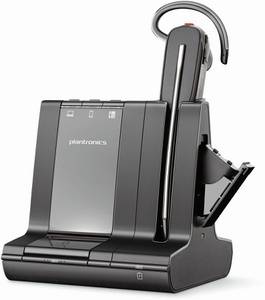 POLY Plantronics Savi W8245-M DECT Konvertibles DECT Headsetsystem mit Basisstation,inkl.2.Akku 