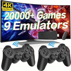 ZREE Retro Konsole Spielkonsole Plug and Play Game Stick Videospielkonsole, mit 2 Bluetooth Gamepads, 20000+ Spielen, 4K HDMI Ausgang 