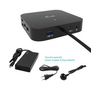 I-tec USB-C HDMI DP Docking Station mit Power Delivery 65W + 77W Univ. Charger Laptop-Dockingstation