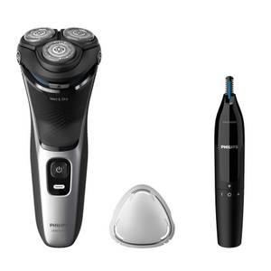 Philips Shaver 3000 Series S3143/02 Elektrischer Nass- und Trockenrasierer (Schwarz, Silber) (Versandkostenfrei) 