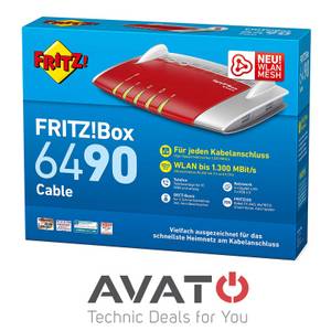Avm FRITZBox 6490 Kabelmodem 4-Port Gigabit WLAN MESH Router *Frei nutzbar* 