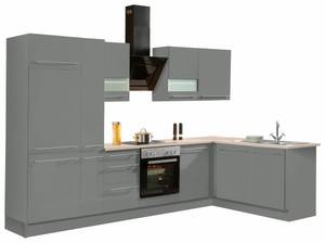 Optifit Winkelküche Bern, ohne E-Geräte, Stellbreite 315 x 175 cm mit höhenverstellbaren Füßen, gedämpfte Türen und Schubkästen, Metallgriffe 