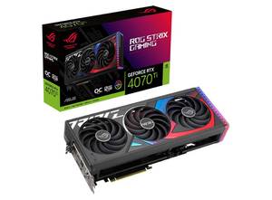 Asus ROG STRIX GeForce RTX 4070 Ti OC Grafikkarte - 12GB GDDR6X, 2x HDMI, 3x DP 