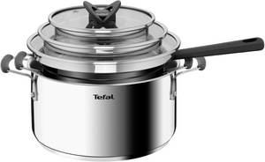 Tefal Topf-Set »G7376S Opti'Space«, Edelstahl (Set, 6-tlg), Thermo-Fusion-Boden, für alle Herdarten inkl. Induktion 