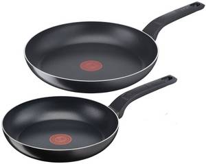 Tefal B55590 Easy Cook & Clean 2-teiliges Pfannenset 20/28 cm schwarz Pfannenset