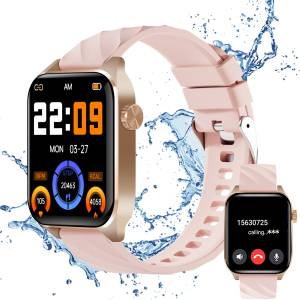 Fanttik Smartwatch Damen Herren mit Bluetooth Anrufe Smartwatch (4,69 cm/1,85 Zoll) HD-Display Smart Watch IP68 Wasserdicht, Sportuhr 100+Sportmodi, Fitnessuhr Herzfrequenz Schlafmonitor Schrittzähler für Android iOS 