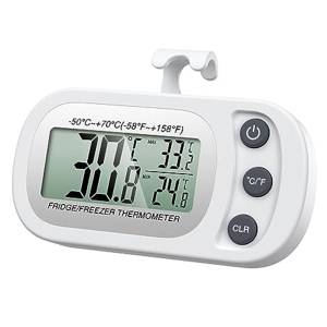 Autolock Kühlschrankthermometer Kühlschrank Thermometer Digitales Gefrierschrank Thermometer, Innenthermometer mit Magnetisch für Zuhause Restaurants 