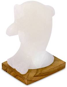 HIMALAYA SALT DREAMS Salzkristall-Tischlampe »Delfin«, LED-Modul, 1 St., Warmweiß, Handgefertigt aus Salzkristall - jeder Stein ein Unikat, H: ca.15 cm 