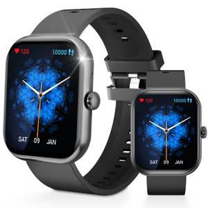 Yuede Smartwatch Damen Herren, Neueste Fitness Uhr mit Anruffunktion Smartwatch (Quadratischer 2,01-Zoll-Voll-Touch-HD-Farbdisplay) cm/2,01 Zoll), 320-mAh-Akku, Fitness Tracker Armbanduhr mit SNS-Benachrichtigung, Schrittzähler,Blutsauerstoff, Blutdruckme 