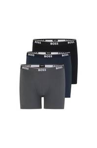 Boss Langer Boxer, (Packung, 3er-Pack), mit Logo-Bund 