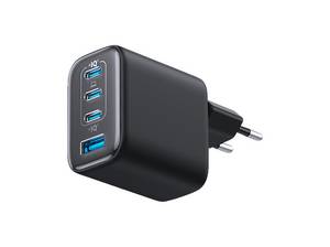  ANKER Zolo 70W 4-Port (Kompaktdesign) Ladegerät Apple und Samsung C1+C2/C3:45W+25W, C1/C2+A:45W+22.5W, C1+(C2+A):45W+25W, Black 