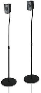 Hama s x2 | Adjustable Height up to 123 cm | For Surround Sound Systems and Mini Speakers | Black Lautsprecherständer