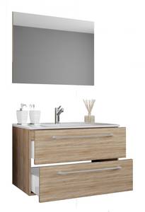 Vcm 3-tlg. Waschplatz Set Waschtisch Waschbecken Keramik 