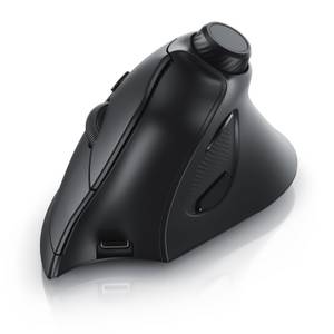 Csl kabellose Vertikalmaus, Wireless 2,4 GHz Funk, ergonomische Maus (Funk, 250 dpi, ergonomisches Design, gegen Mausarm Tennisarm, Multimedia-Drehregler) 