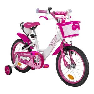 Actionbikes Motors Actionbikes Kinderfahrrad Daisy 16 Zoll, pink, Stützräder, Korb, V-Brake-Bremsen, Antirutschgriffe (East) 