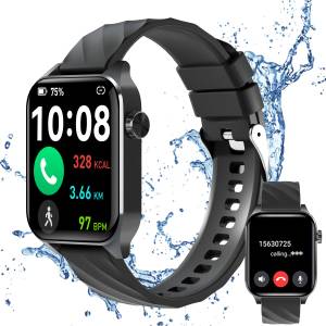 Fanttik Smartwatch Damen Herren mit Bluetooth Anrufe Smartwatch (4,69 cm/1,85 Zoll) HD-Display Smart Watch IP68 Wasserdicht, Sportuhr 100+Sportmodi, Fitnessuhr Herzfrequenz Schlafmonitor Schrittzähler für Android iOS 