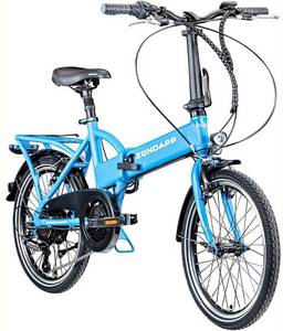 ZÜndapp E-Bike Unisex, 20 zoll, 6-Gang - blau Elektro-Klapprad