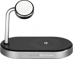 Verbatim 49556 - Qi-Ladegerät, 1x Smartphone, 1x Apple Watch, 1x USB 