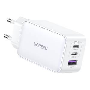 Ugreen USB-A+2xUSB-C 65W GaN Tech Ladegerät, weiß 