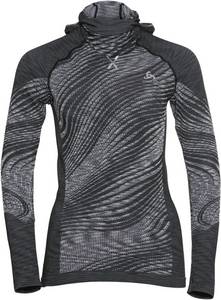 Odlo Women Blackcomb Eco Base Layer with Face Mask black/space dye Skiunterwäsche