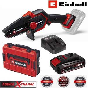 Einhell GE-PS 18/15 Li BL 18V mit Akku 2.5 Ah und Ladegerät und Koffer Akku-Kettensäge