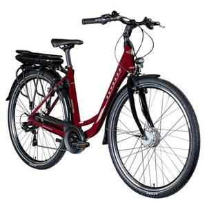 ZÜndapp Zündapp Z503 E Bike Damenfahrrad ab 155 cm Pedelec 28 Zoll 7 Gänge weinrot 