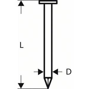 Bosch Accessories Rundkopf-Streifennagel SN21RK 90G 3,1 mm, 90 mm, verzinkt, glatt 2500 St.  2608200035 