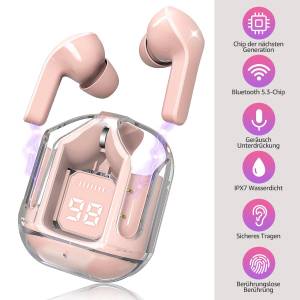 GREENSKY Bluetooth-Kopfhörer (LED Anzeige, Voice Assistant, Rauschunterdrückung, Bluetooth 5,3, True Wireless IPX7 wasserdicht In-Ear-Kopfhörer) 