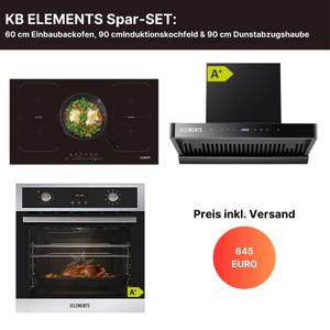 KB Elements Induktions-Kochfeld ELK106PF, 5 Zonen Kochfeld, Flexzone, 9400 Watt, Powerbooster 