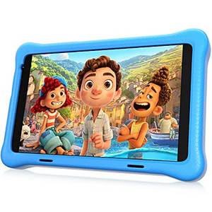  HAPPYBE Kids Tablet, 8 Zoll Android 10.0 Tablet Kinder, 1920 * 1200 FHD Display, 2GB RAM 32GB ROM, Quad Core, Vorinstalliertes Kidoz, WiFi, Bluetooth, Doppelkamera Tablett PC (Blue) 