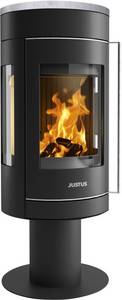 Justus Meva Stahl (4827-22) schwarz Kaminofen