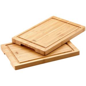 Rösle RÖSLE Schneidebrett 2er Set Servierbrett Bambus 30 x 20 cm, Bambusholz,...