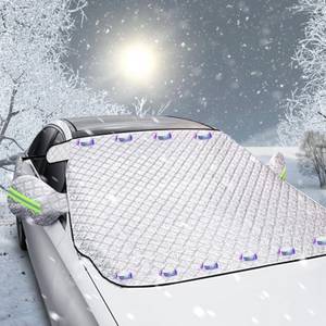 LuxusKollektion Autoplane Frontscheibenabdeckung Winter Magnet UV Schutz Silber 190*125CM 