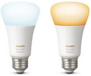 Philips Hue White Ambiance E27 6W, 2er-Set LED-Lampe