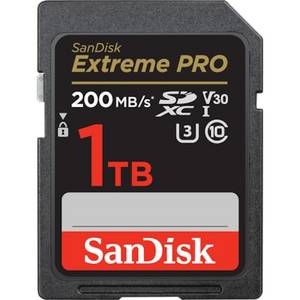 Sandisk Extreme Pro 1 TB SDXC Speicherkarte (200 MB/s, Class 10, U3, V30) 