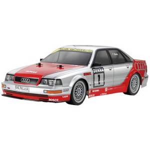 Tamiya TT-02 RC Audi V8 1992 Tourenwagen (TT-02) 1:10 RC Modellauto Elektro Tourenwagen Bausatz Vorlackiert 