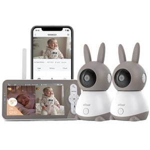 Iegeek Video-Babyphone Babyphone mit 2 Kameras 