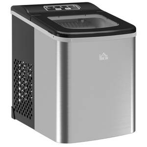 Homcom Eiswürfelmaschine mit Eisschaufel silber 21,2B x 29,5L x 32,6H cm 