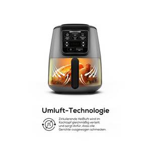 Karaca Heißluftfritteuse  Heißluftfritteuse Air Cook XL 2IN1 Airfryer 