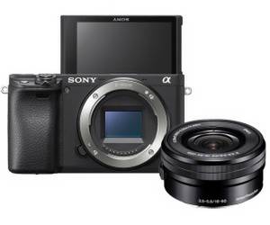  SONY Alpha 6400 Kit (ILCE-6400L) Systemkamera mit Objektiv 16-50 mm, 7,6 cm Display Touchscreen, WLAN spiegellose Systemkamera