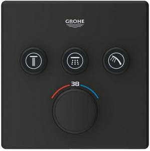 Grohe Grohtherm SmartControl Unterputz-Thermostat mit 3 Absperrventilen phantom black (102167KF00) Duschthermostat