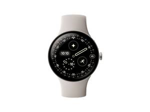  GOOGLE Watch 4 45 Wi-Fi Smartwatches Fluorelastomer, 150-215, Silver/Porcelain 