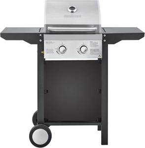 Heinrich´s Gasgrill ‎HGG 8521, Balkon-Grill auf 2 Rädern, Outdoor-Grill, BBQ-Grill, Camping, Grillwagen, 2Flächen Brenner aus Edelstahl, Große Grillfläche, Grillküche, Standgrill 