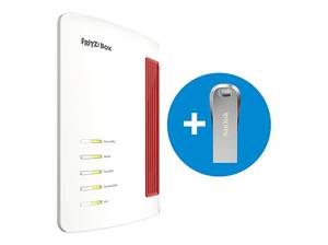  AVM FRITZ!Box 7690, (Wi-Fi 7) + SanDisk USB-Stick WLAN Mesh Router 7136 Mbit/s 