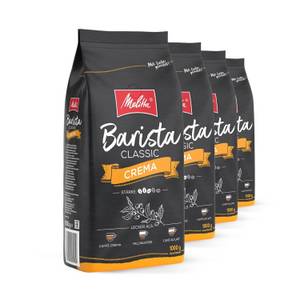 Melitta Wiederbefüllbare Espresso-Kapsel  Barista Classic Crema, Ganze Kaffee-Bohnen 1kg, Crema-1 kg -(4er Pack) 