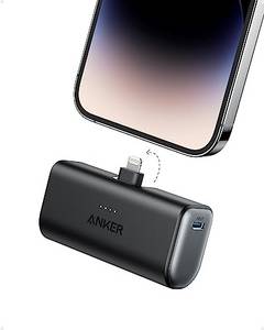  Anker 621 Powerbank mit integriertem Lightning-Stecker, 5.000 mAh MFi-zertifizierter 12W externer Handyakku, kompatibel mit iPhone 14/14 Pro / 14 Plus / 14 Pro Max, iPhone 13- und 12-Serie 