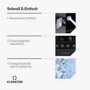 Klarstein Eiswürfelmaschine Eiszeit Crush, Elektrischer Eiswürfelbereiter Eismachinen Wassertank 1,8 L 