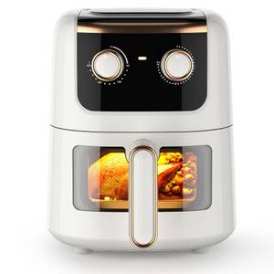 kehot Heißluftfritteuse 6L Airfryer mit Sichtfenster Doppelknöpfe, BPA-frei, ohne Öl, 1800,00 W, einfache Bedienung, ohne Öl, Energiesparend, Spülmaschinenfeste Körbe 