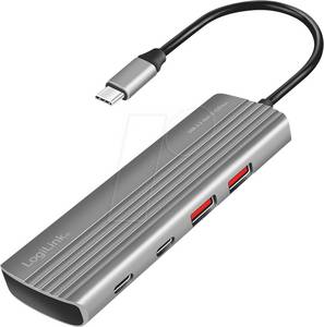 Logilink UA0414 - USB 3.1 Hub, 7 Port, 2x A, 5x C, PD 100 W 